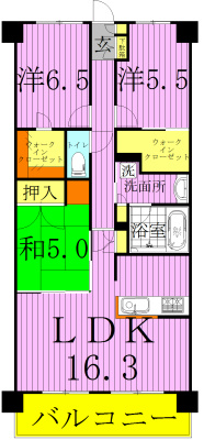 クレストフォルム柏サウスウイング 909号室 間取り