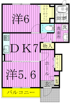 フェアリーエリアB棟 101号室 間取り