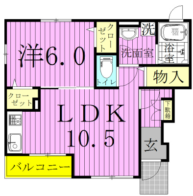 コンフォート　ビジョン 103号室 間取り