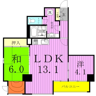 INSURANCE　BLDG.ⅩⅣ 404号室 間取り
