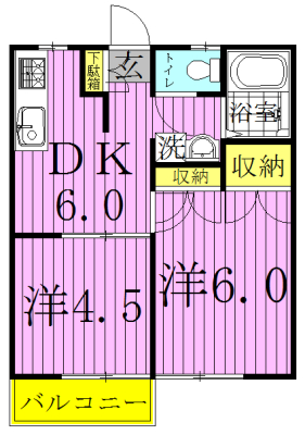 ライトガーツェ 104号室 間取り