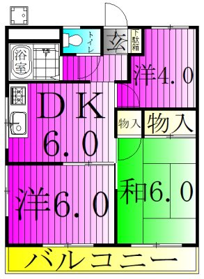 コーポ川間 202号室 間取り