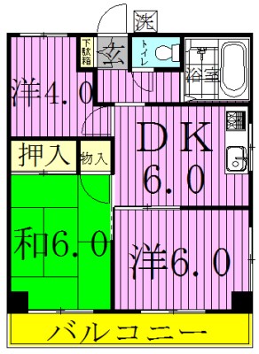 コーポ川間 202号室 間取り
