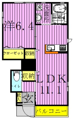 Maison de Uno 101号室 間取り