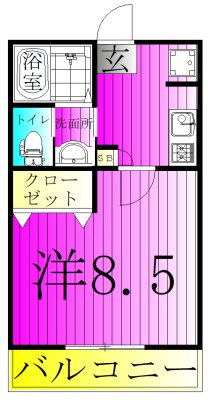 ルミエール 301号室 間取り
