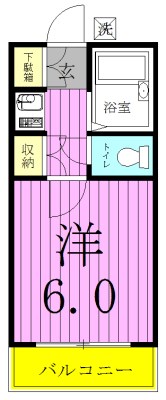 105号室 間取り