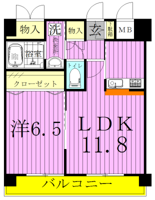 プライム柏 101号室 間取り