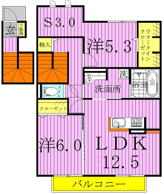 プリマヴェーラＡ 201号室 間取り