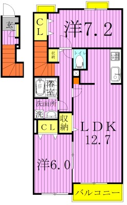 エテルノ　ピアッツァＢ 201号室 間取り