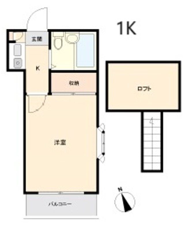 パレス南柏  203号室 間取り