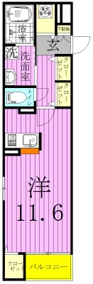 スターカレントⅠ 305号室 間取り