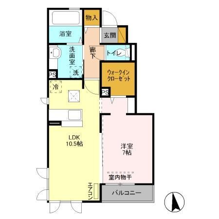 グリーンテリアＧⅠ 103号室 間取り