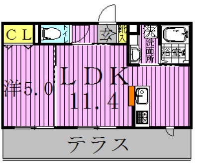 ヴェルデ大島田 202号室 間取り