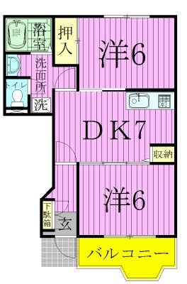 イースト　ヴィレッジⅡ 101号室 間取り