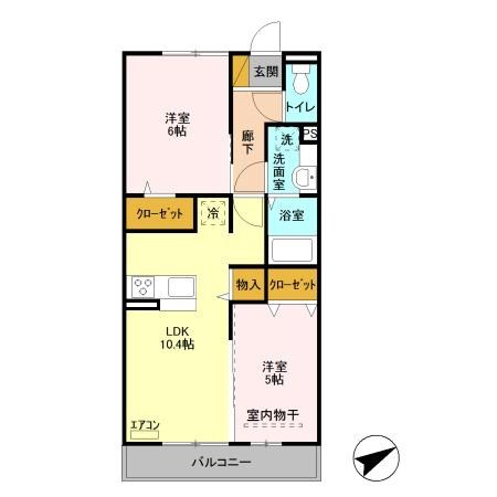 パティーナ 202号室 間取り