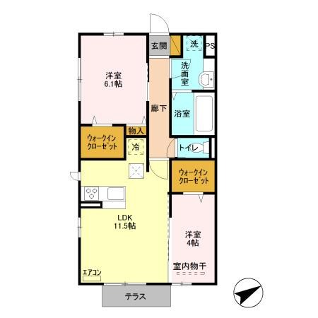 パティーナ 106号室 間取り