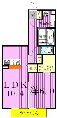 パティーナ 103号室 間取り