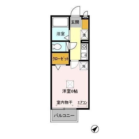 ベルデュール 110号室 間取り