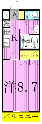 エスペランサ 102号室 間取り