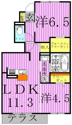 K.エスポワール 103号室 間取り