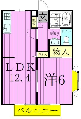 ペアーヒルズＤ 202号室 間取り