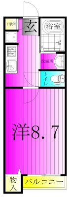 Pastel～パステル～ 203号室 間取り