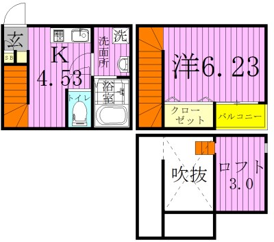 Lucia新松戸 106号室 間取り