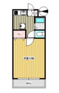 ブライトオーク 202号室 間取り
