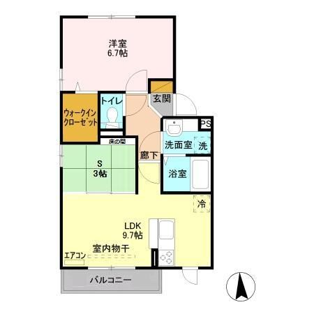シャトレー新鎌ヶ谷 202号室 間取り