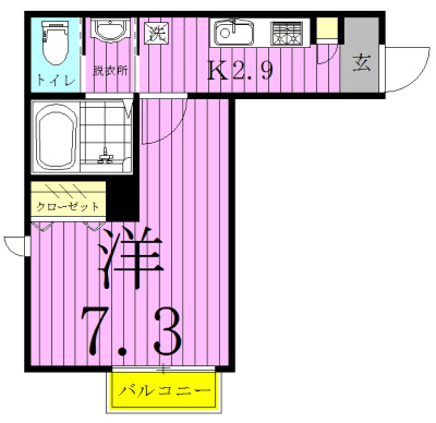 Ｒｅｆｉａｎｎｔ 306号室 間取り
