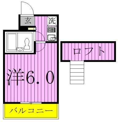 ジュネパレス松戸第705 205号室 間取り