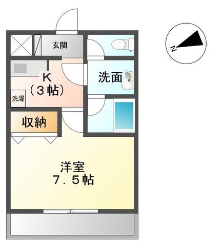 後関マンション 202号室 間取り