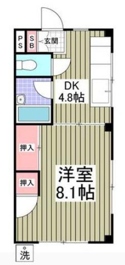 柏東ハイツ  101号室 間取り