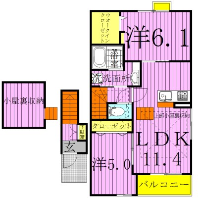 フィオーレ　カーサ 203号室 間取り