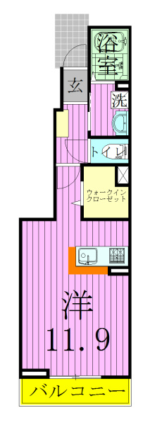 プルメリア 101号室 間取り