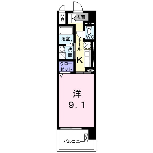 ル　ポン　ド　ラルカンシェル 803号室 間取り