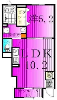 アモーレ　ボスコ 102号室 間取り