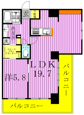 Vesta（ウェスタ） 201号室 間取り