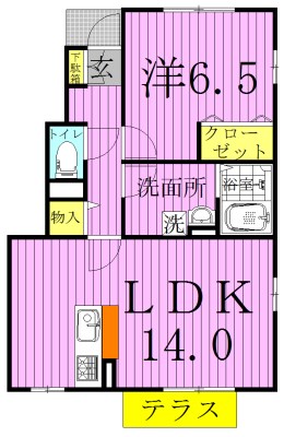 フェルミエ 101号室 間取り