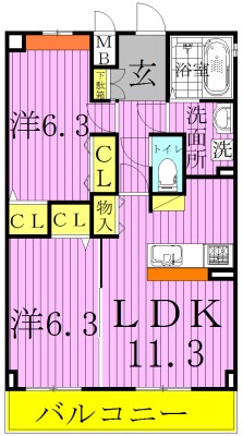 ベルフルール壱番館 201号室 間取り