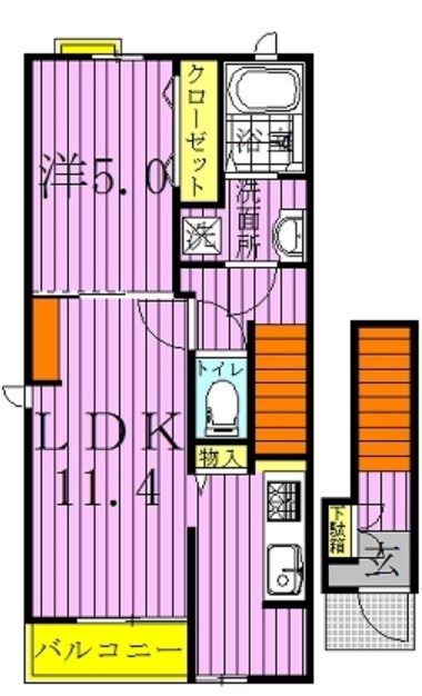 フォレストⅡ 201号室 間取り