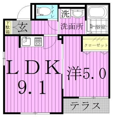 Maison de Mum～メゾンドマム～ 102号室 間取り