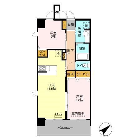 フェリジータ 402号室 間取り