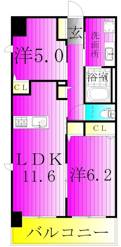 フェリジータ 402号室 間取り