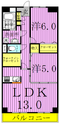 ハーモニー 201号室 間取り