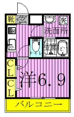 シェーヌⅣ 102号室 間取り