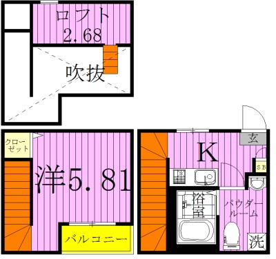 Lucia新松戸 105号室 間取り
