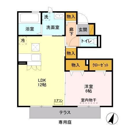 サニーモール参番館 102号室 間取り