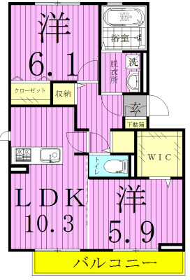 ラ　ティーダ 203号室 間取り