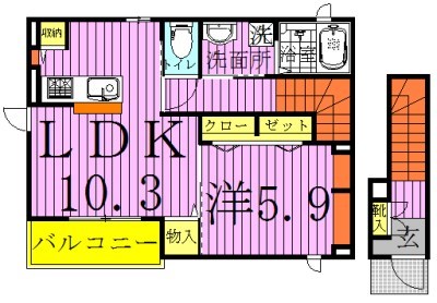 キュート＆コージーⅠ 201号室 間取り
